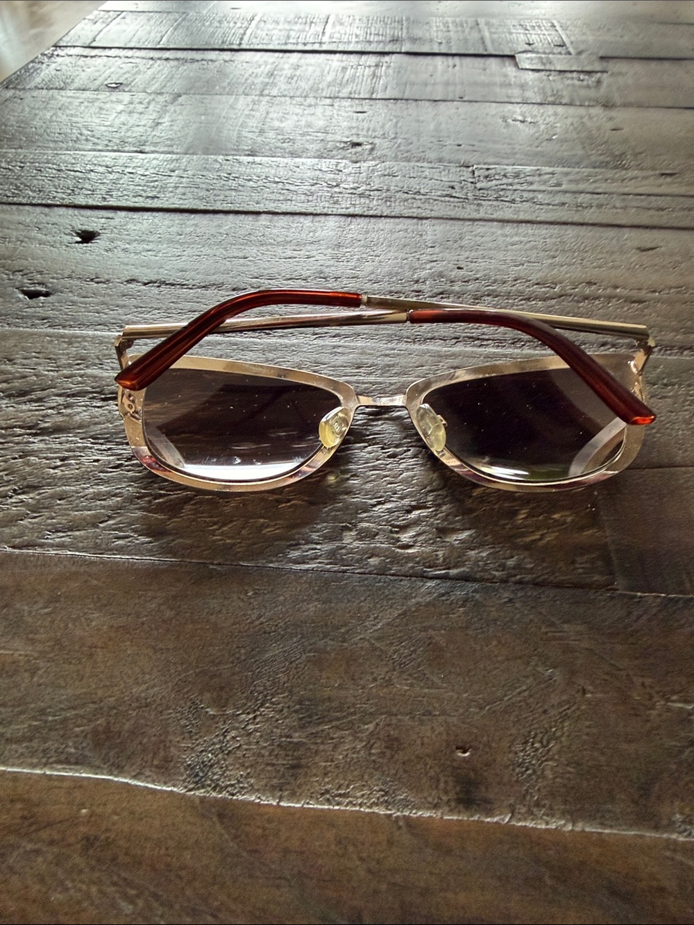Quay Australia Champagne Gold Cat-Eye Sunglasses with Brown Tint - Picture 5 of 5